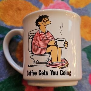 Coffee Gets You Going White Ceramic Mug